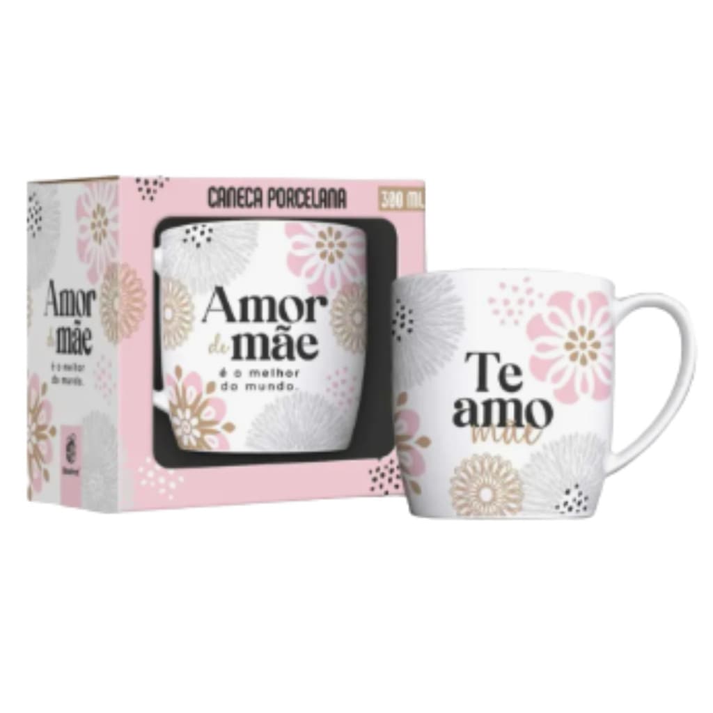 Caneca De Porcelana Dia Mães 300ml Amor