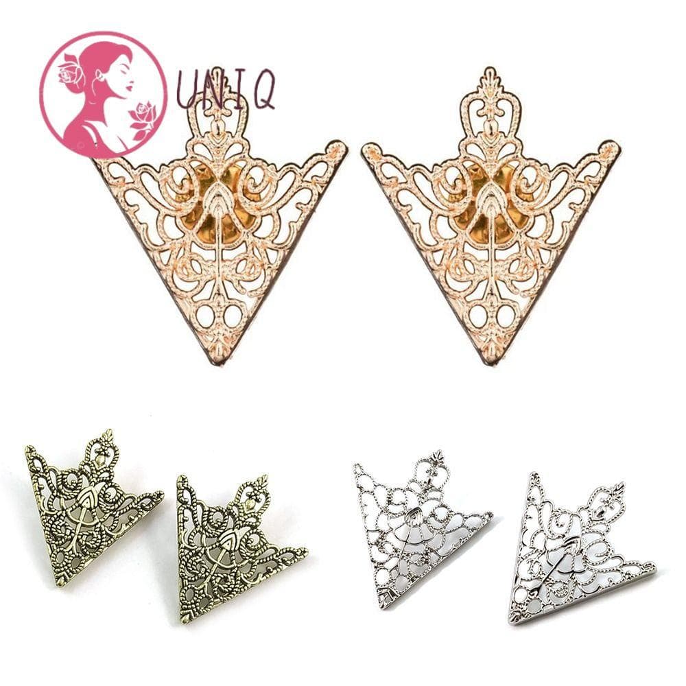 Alfinete De Colarinho De Camisa Triangular UNIQ , Broche Requintado Vintage , Decorativo De Roupas Decoradas