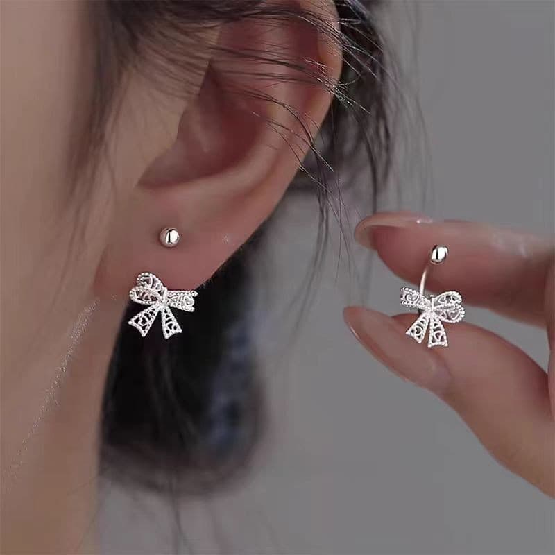 S925 Brincos de Prata Brincos de Prata Brincos de Moda Simples Brincos Mulher Jóias Presente