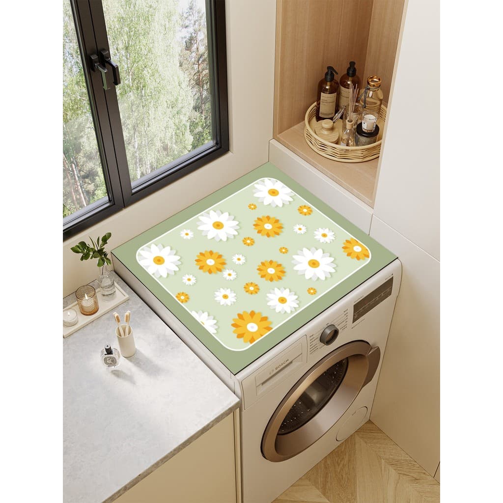 Almofada de cobertura à prova d'água para máquina de lavar, capa de mesa de cabeceira, pano, bancada de cozinha, almofad