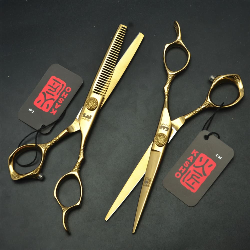 Firesmith 20cm dragão dourado cabeleireiro lidar com tesoura corte plano franja corte dente desbaste cabeleireiro especi