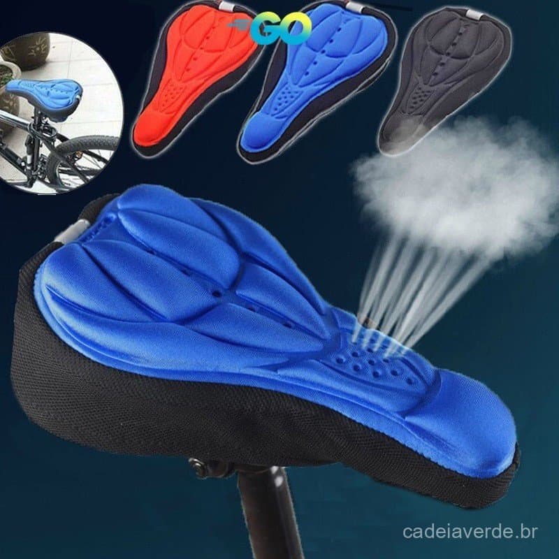 Capa para Selim em Gel Silicone Banco Almofada Forro Para Bicicleta，Almofada De Gel De Sílica Flexível Bicicleta Ciclism