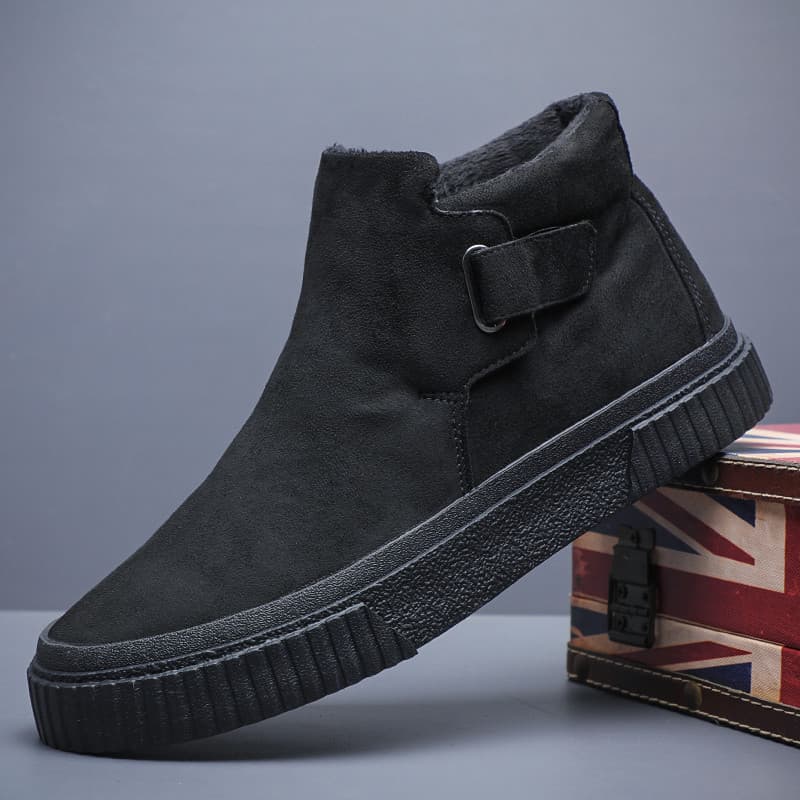 Piscando inverno novo estilo sapatos masculinos de alta qualidade Martin botas de neve velo quente sapatos de algodão ma