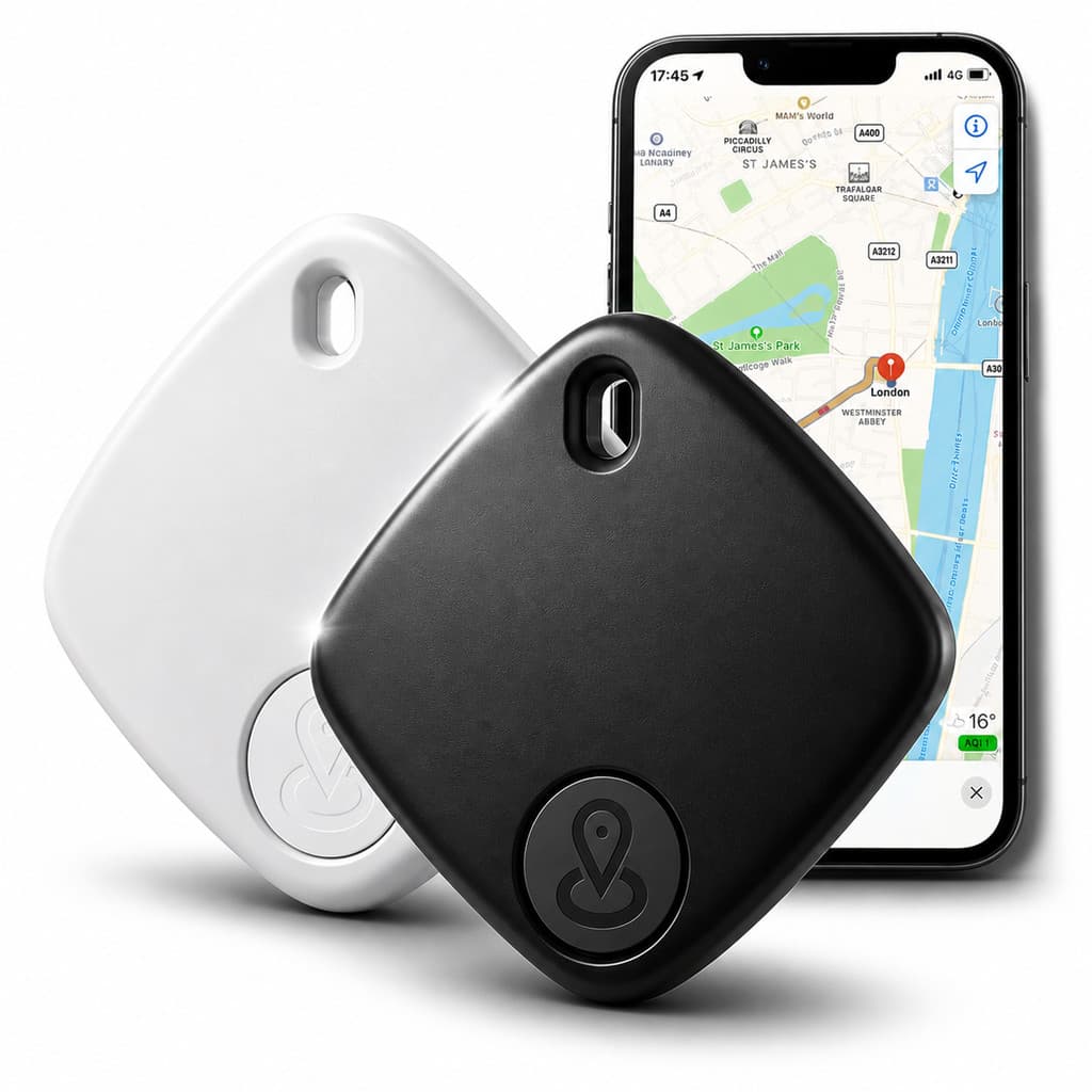 2x Localizador Rastreador Inteligente Smart Tag Compatível App Buscar Apple Find My Para Chaves Mala E Pet Kit 2 Unidade