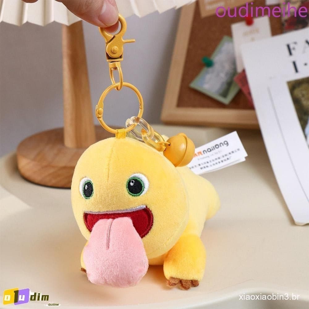 OUDIMEIHE Pingente De Pelúcia De Dragão De Leite De Língua Grande , Chaveiro Beijando Criativo De Desenho Animado ,