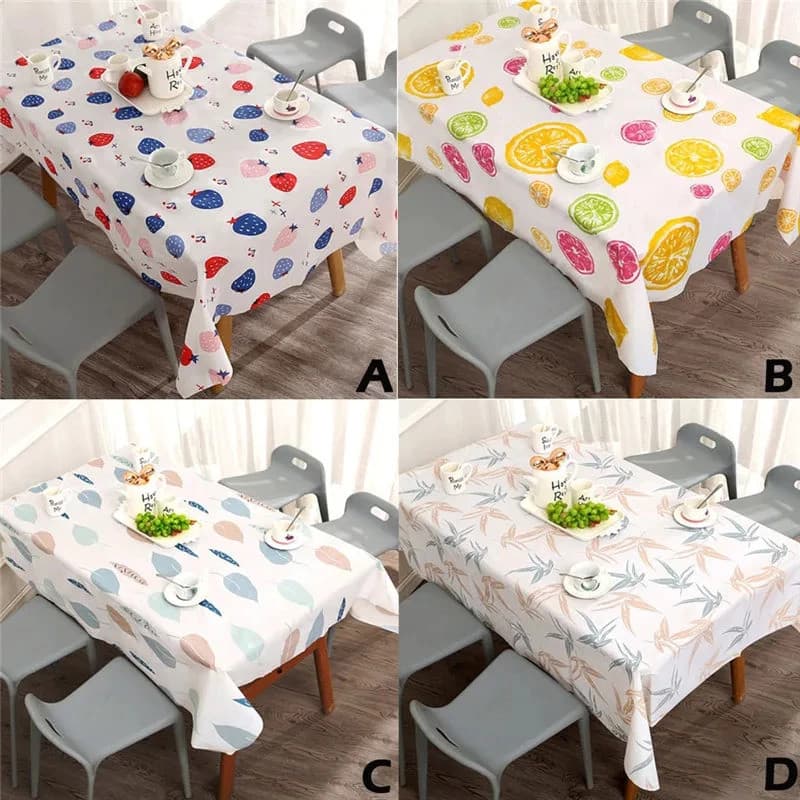 Toalha De Mesa Retangular À Prova D'água De Óleo Multicolorida
