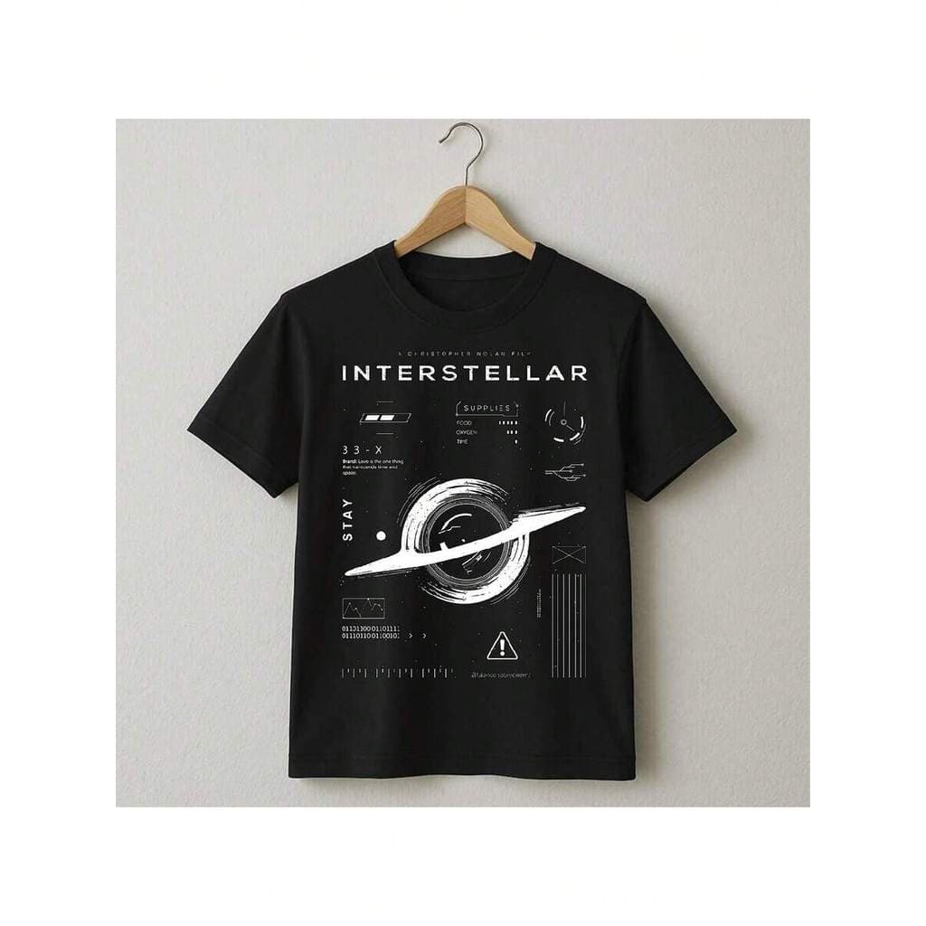 Camiseta Interestelar Filme Espaço Estrelas Moda Cine Em Algodão