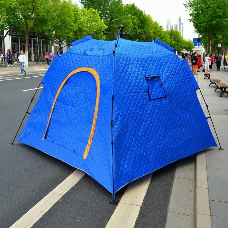 Inverno quente ao ar livre tenda inverno pesca no gelo tenda acampamento cama com algodão à prova de vento à prova de ve