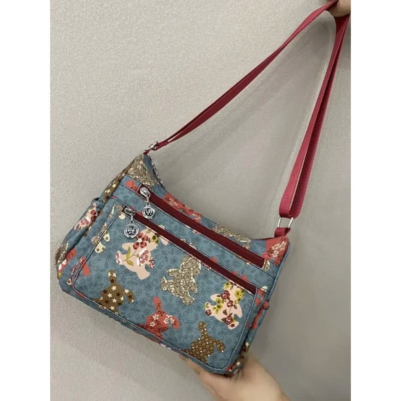 Bolsa de pano de meia-idade mensageiro feminina mãe simples bolsa de ombro de lona All-Match Oxford inverno Mi