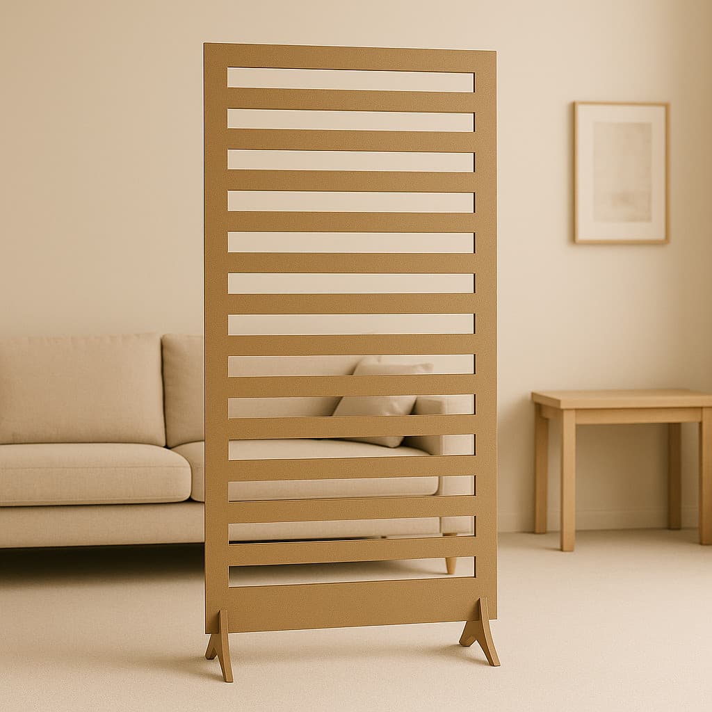 Painel Ripado em MDF | Painel Decorativo de Chão | Divisória Moderna