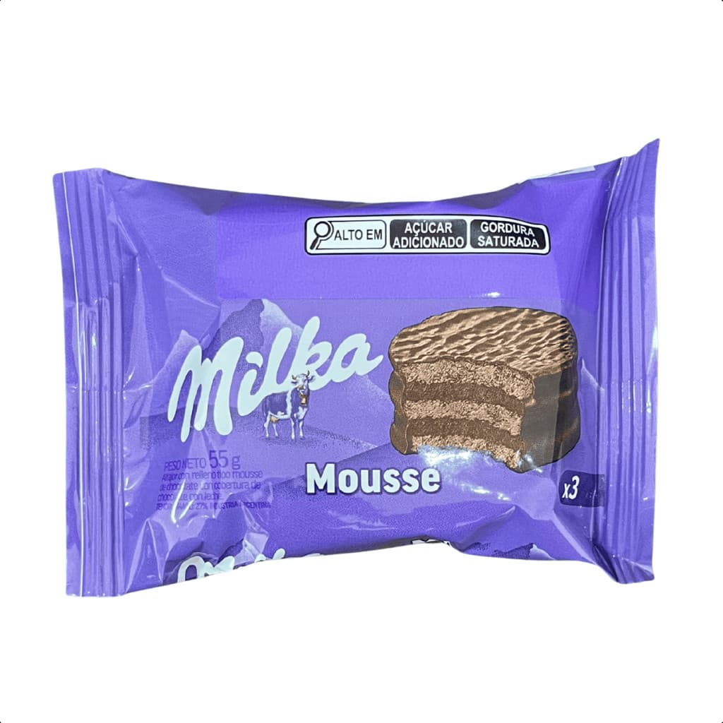 Alfajor Milka Mousse Chocolate 55g Recheio Cremoso