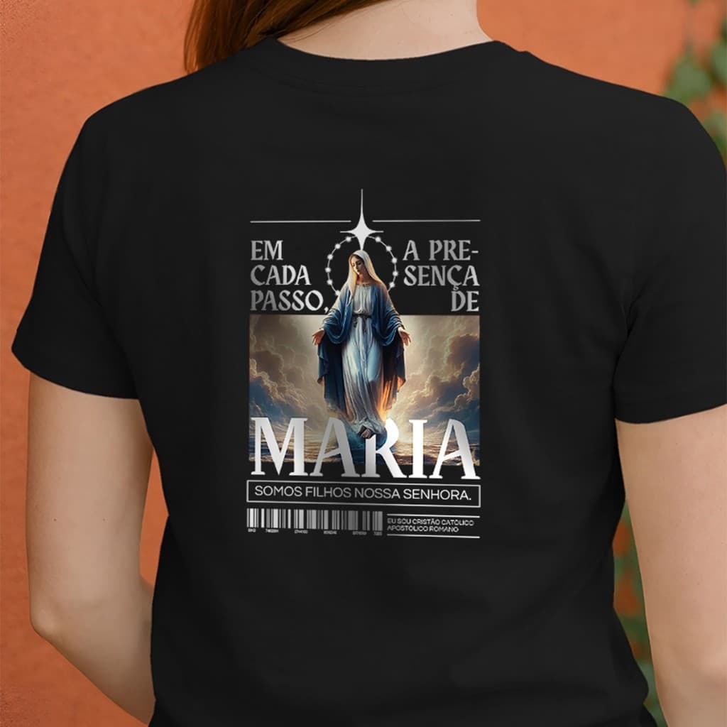 Camisa Casual  Feminina Maria Nossa Senhora Religiosa
