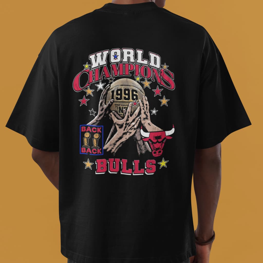 Camiseta Chicago Bulls 1996 World Champions NBA Vintage Basquete Streetwear