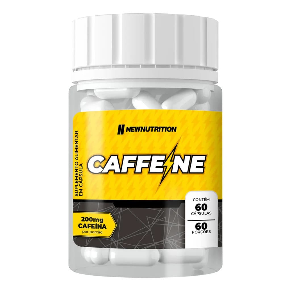 Suplemento Cafeína Anidra 200mg 60 Cápsulas - Newnutrition