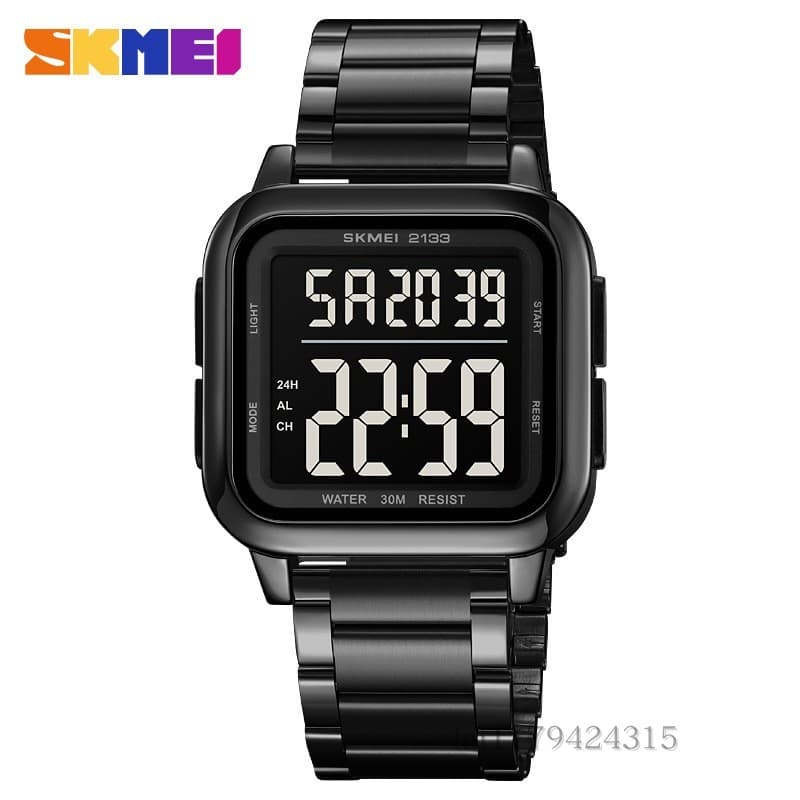 Moment Beauty 2133 Novo Estilo Quadrado Metal Relógio Eletrônico Multi-Função Display Digital Relógio Eletrônico Masculi