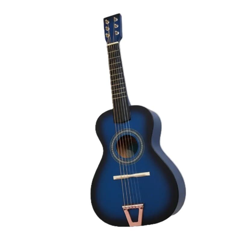 Mini Violão Infantil Acústico Aço Com Palheta Cor: Azul