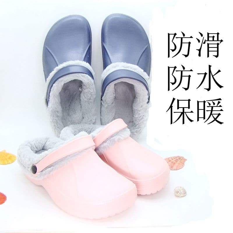 Homens mulheres casal sapatos de algodão chinelos de algodão Baotou casa sapatos de pelúcia quente buraco de pelúcia sap