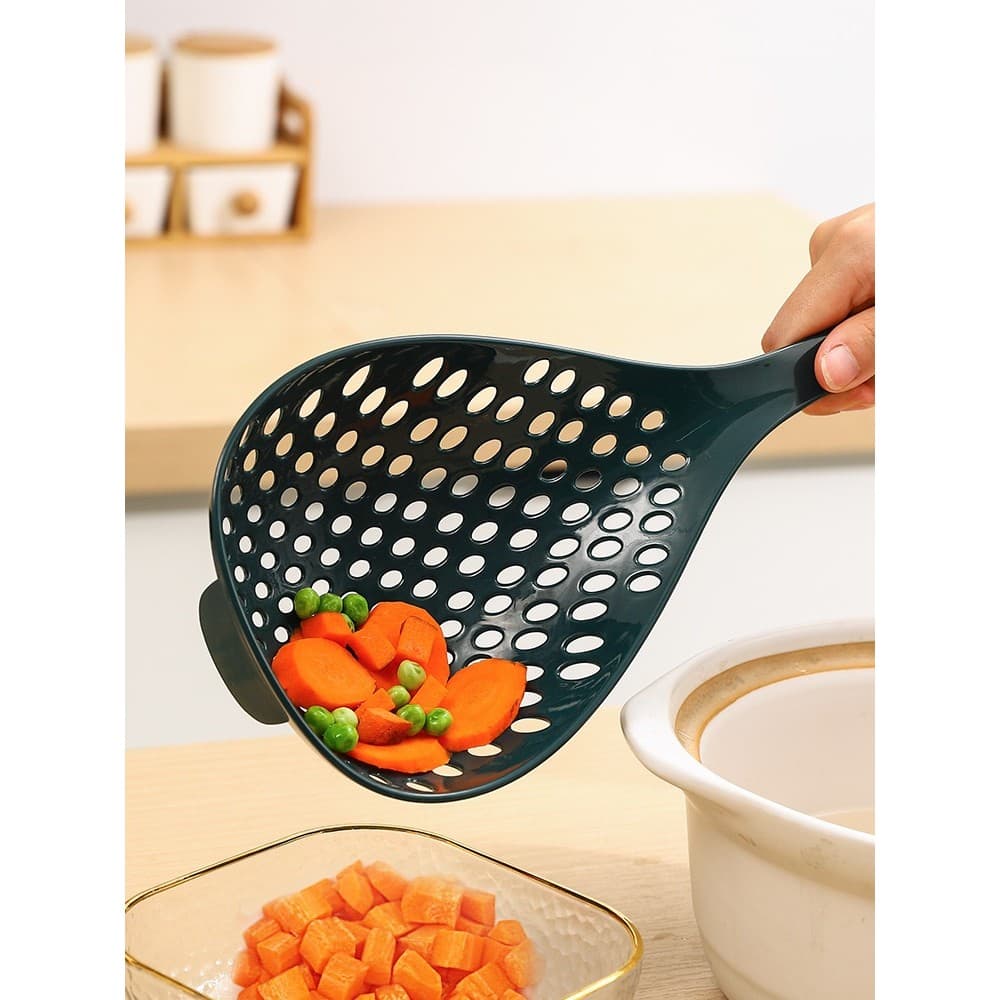 Coador grande para cozinha doméstica, panela antiaderente, colher de macarrão, colher de sopa, cerca, bolinhos de pesca,