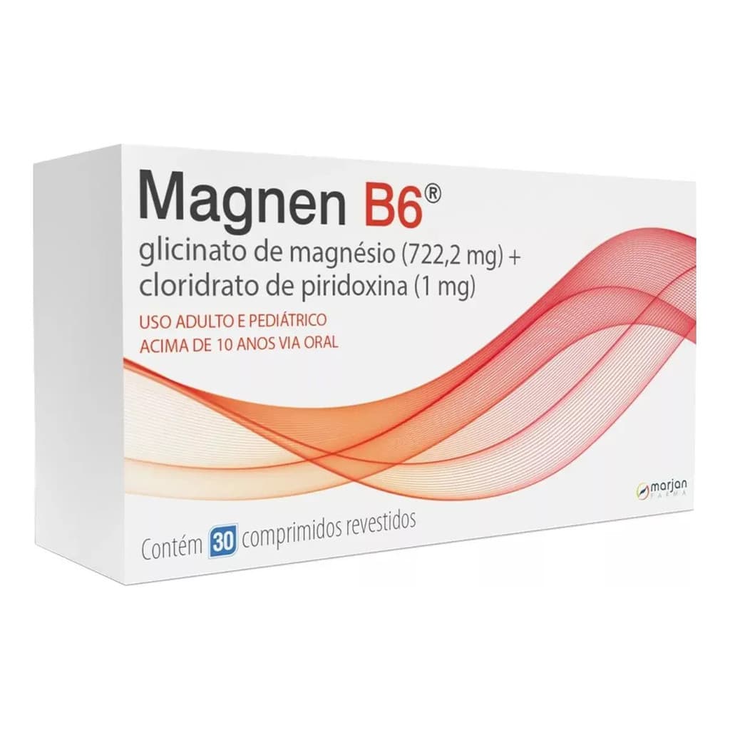 Magnen B6 - Marjan Farma Suplemento Alimentar 30 Comprimidos Sem Sabor
