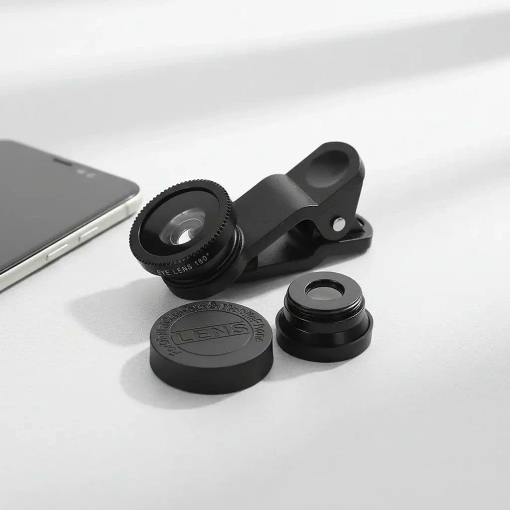 Kit 2 Lentes Portáteis Celular Com Olho Peixe e Angular