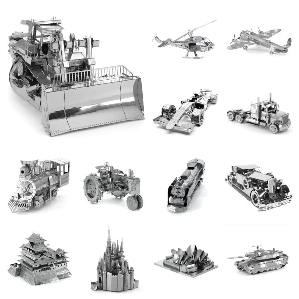 Quebra-Cabeças De Metal 3D , Misturador De Veículos De Engenharia , Carregador De Rodas , Motor , Escavadeira , Modelo D