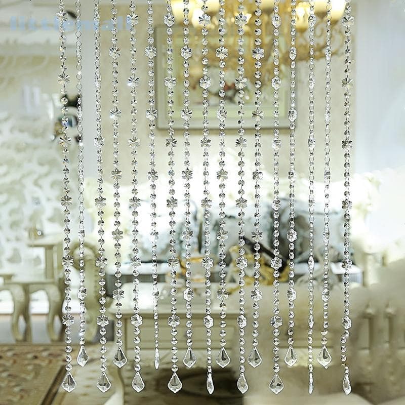 Cortina De Contas Divisor De Vidro De Cristal Pendurado Acessório Decoração