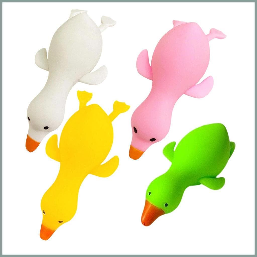 Squeeze Fidget Brinquedos Pato Alívio Macio Acessórios De Mesa 4 Peças Animal Dedo Estresse Brinquedo Para Crianças Mulh