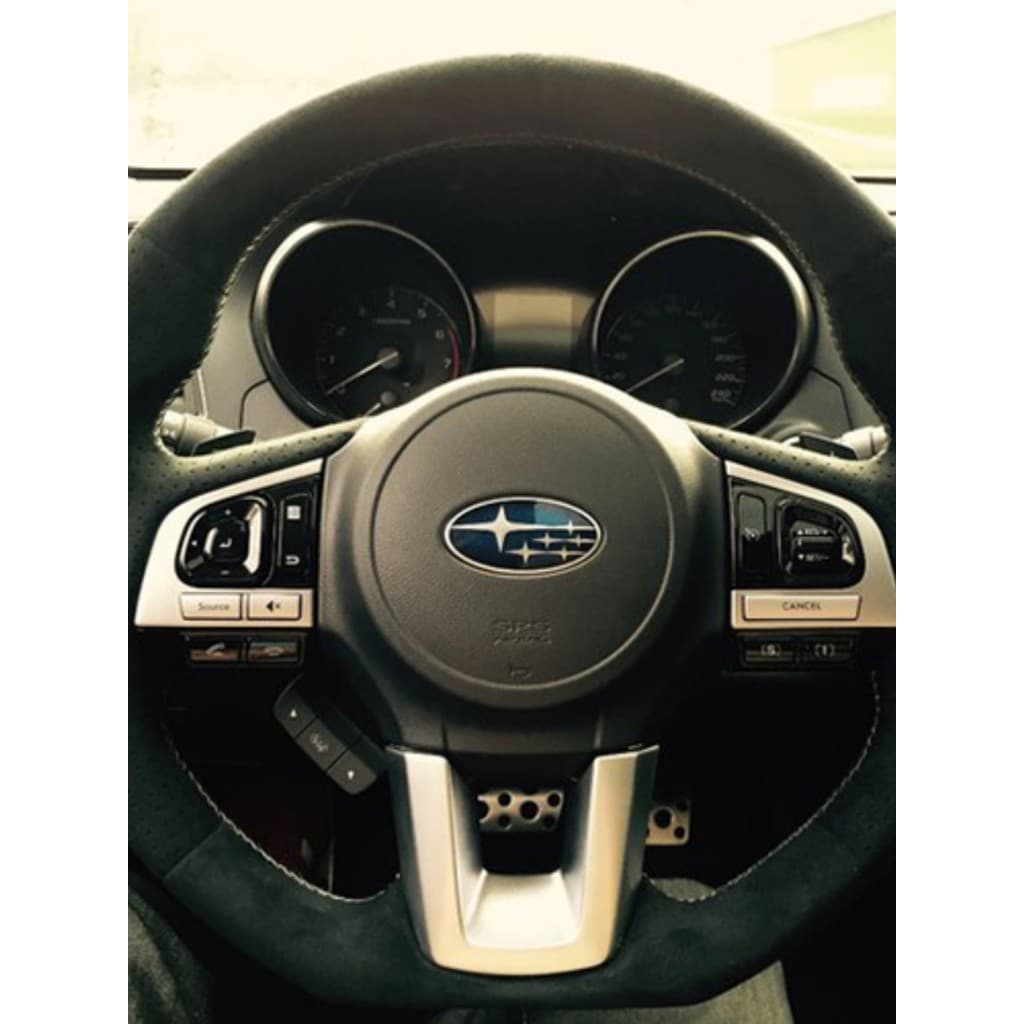 Adequado para Subaru capa de volante costurada à mão camurça leão XV Forester Aohu BRZ leopardo alado fosco capa de aper