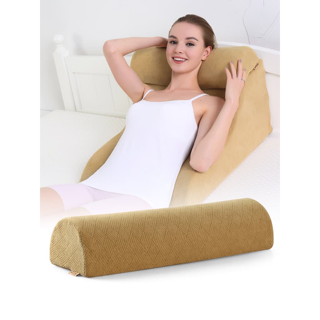 Amor barco combinando cama de volta pequeno semicírculo travesseiro espuma memória Cervical travesseiro reclinável perna