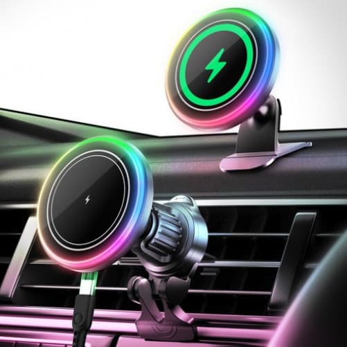 MagSafe Car Charger LED Light Air Vent Mount Dashboard Mount