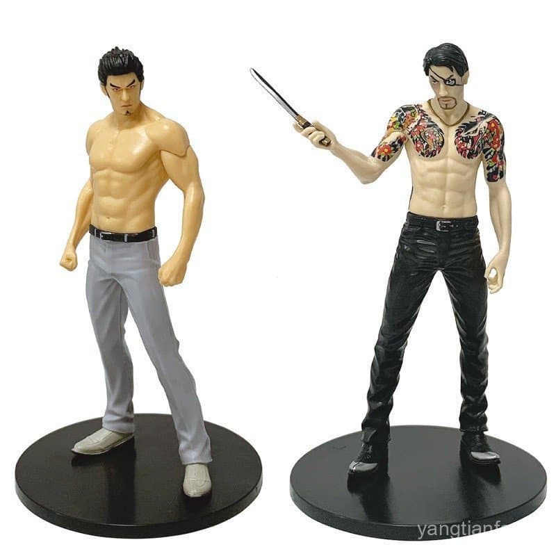 Jogo De Aventura De Ação De 17 Cm Yakuza Kiryu Kazuma Goro Majima Coleção De Estátuas Da Sociedade Do Submundo Figuras E
