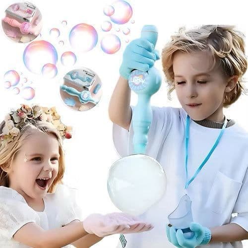 Máquina de Bolhas de Sabão Gigantes de fumaça – Brinquedo Infantil com Luva Mágica e Acessórios