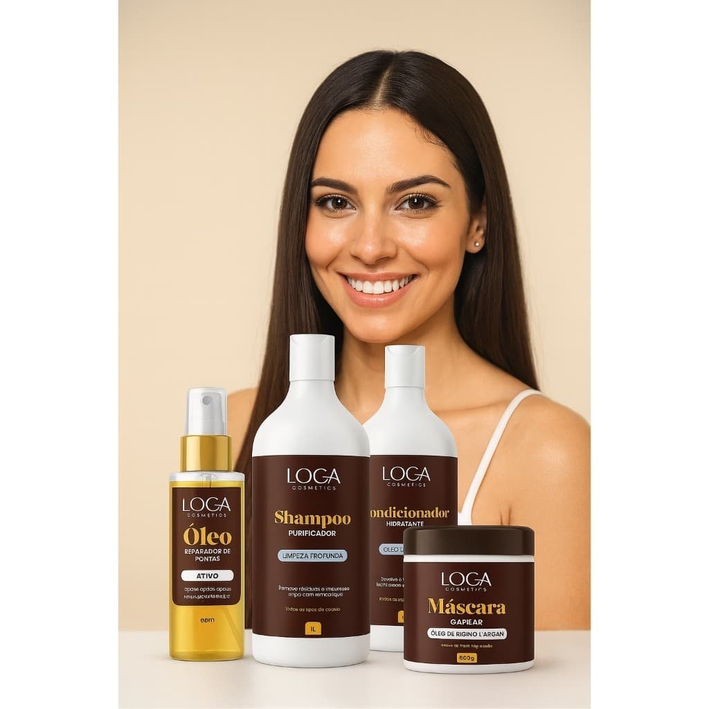 Kit Completo Tratamento Capilar + Shampoo + Condicionador 1L+ MASCARA 500G + Óleo capilar
