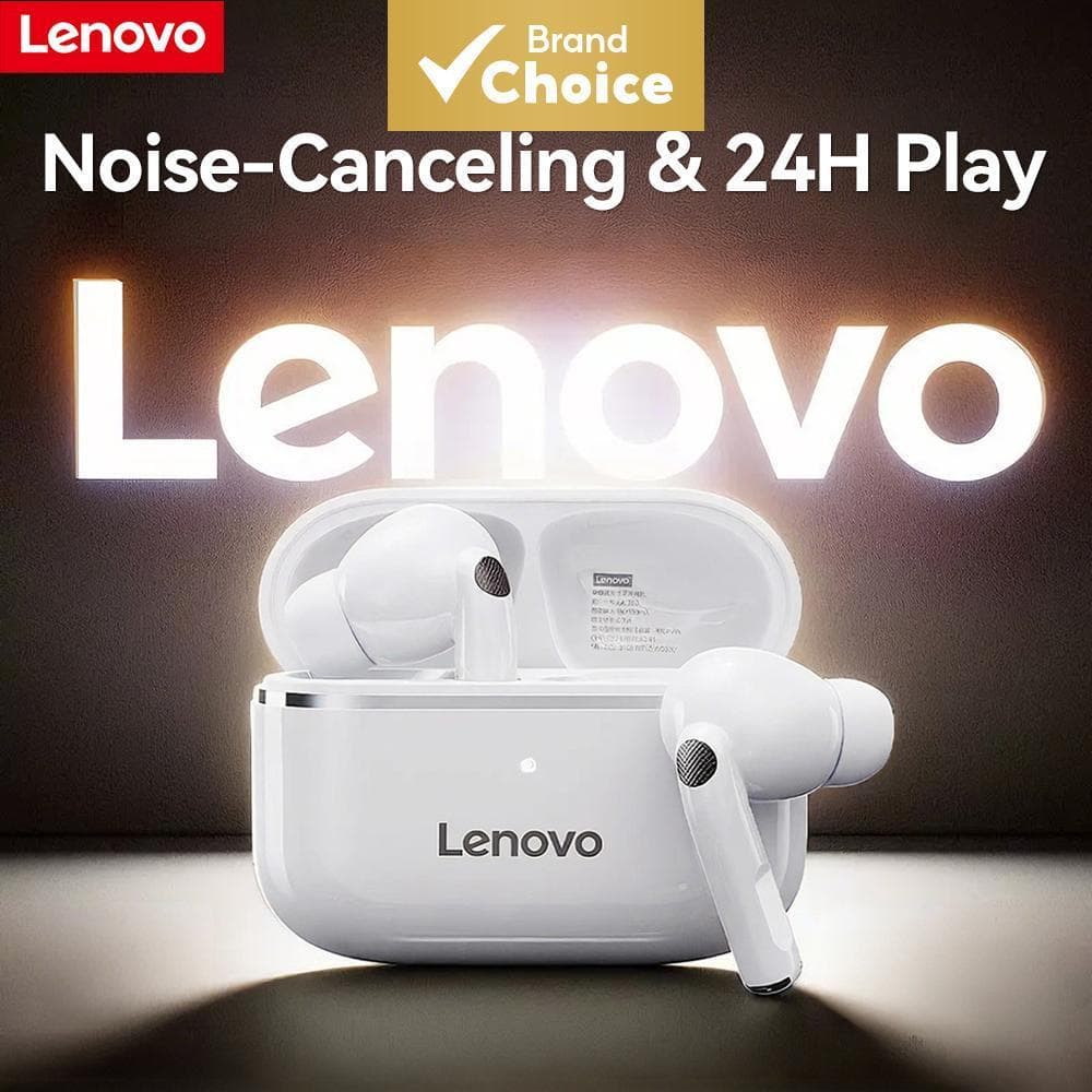 Fones de ouvido Lenovo TWS sem fio Bluetooth, 24 horas de reprodução, cancelamento de ruído, som envolvente, fones de
