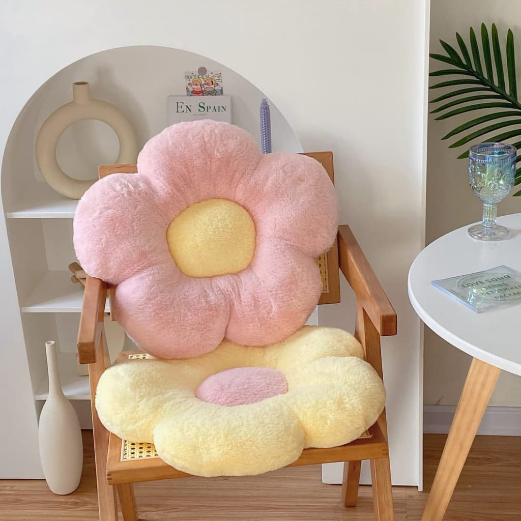 [Howe.my] Almofada de Flor de Margarida, Travesseiro de Sofá, Decoração de Casa, Bantal Bunga, Almofada de Assento de Fl