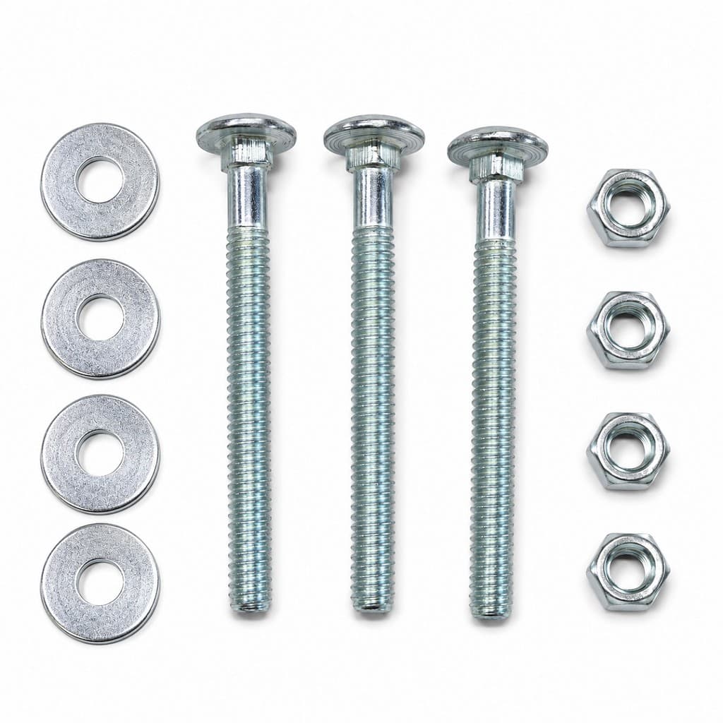 Kit 100 Parafuso Francês Zincado 1/4 x 3 Com Porca e Arruela