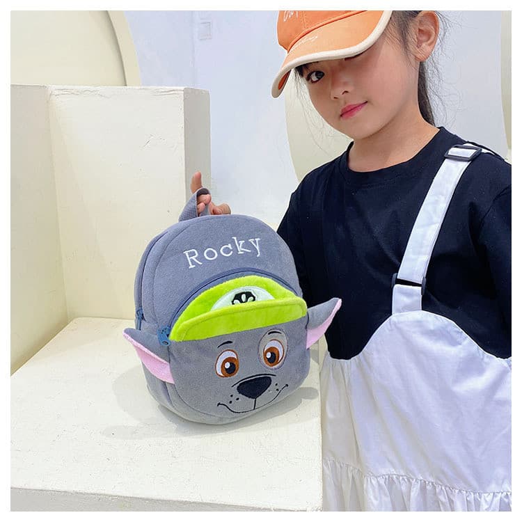 Mochila de Pelúcia Infantil Bonita para Bebês Mochila de Ombro Duplo Mochila Pequena para Educação Infantil Brinquedo de