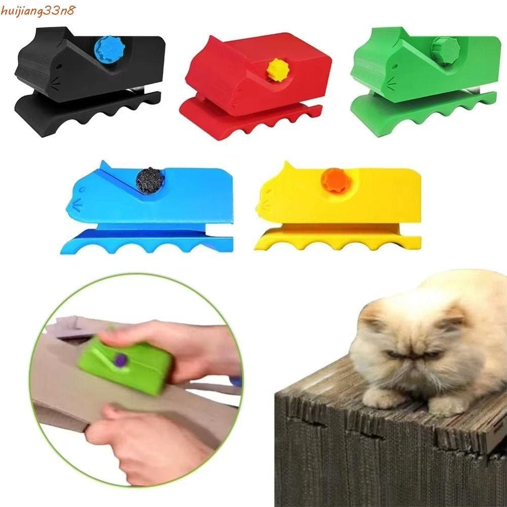 Corte De Papelão HUIJIANG | Cortador De Placa De Cartão De Desenho Animado Portátil , Arranhadores De Gato Fofos De Plás
