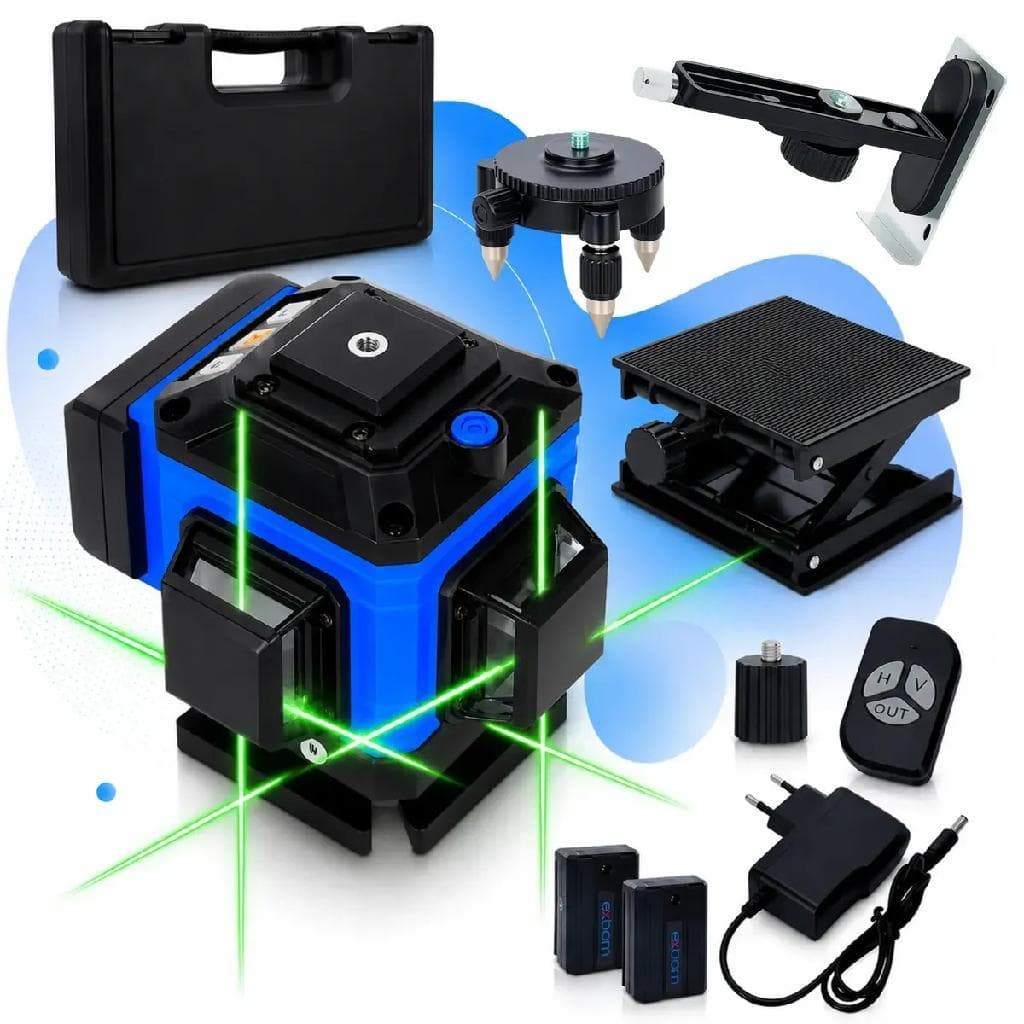Nível A Laser Cor Verde 12 Linhas 360° 3d Bateria Nl-1230
