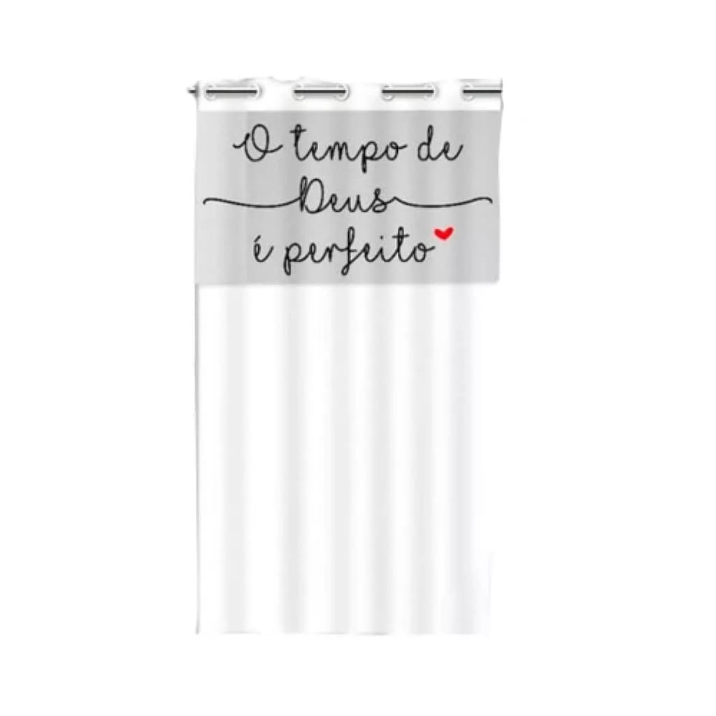 Cortina em PVC Para Box Antimofo Com Ilhós O Tempo de Deus