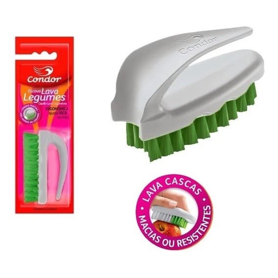 Escova Multi Funcional para Lavar Legumes Frutas e Verduras