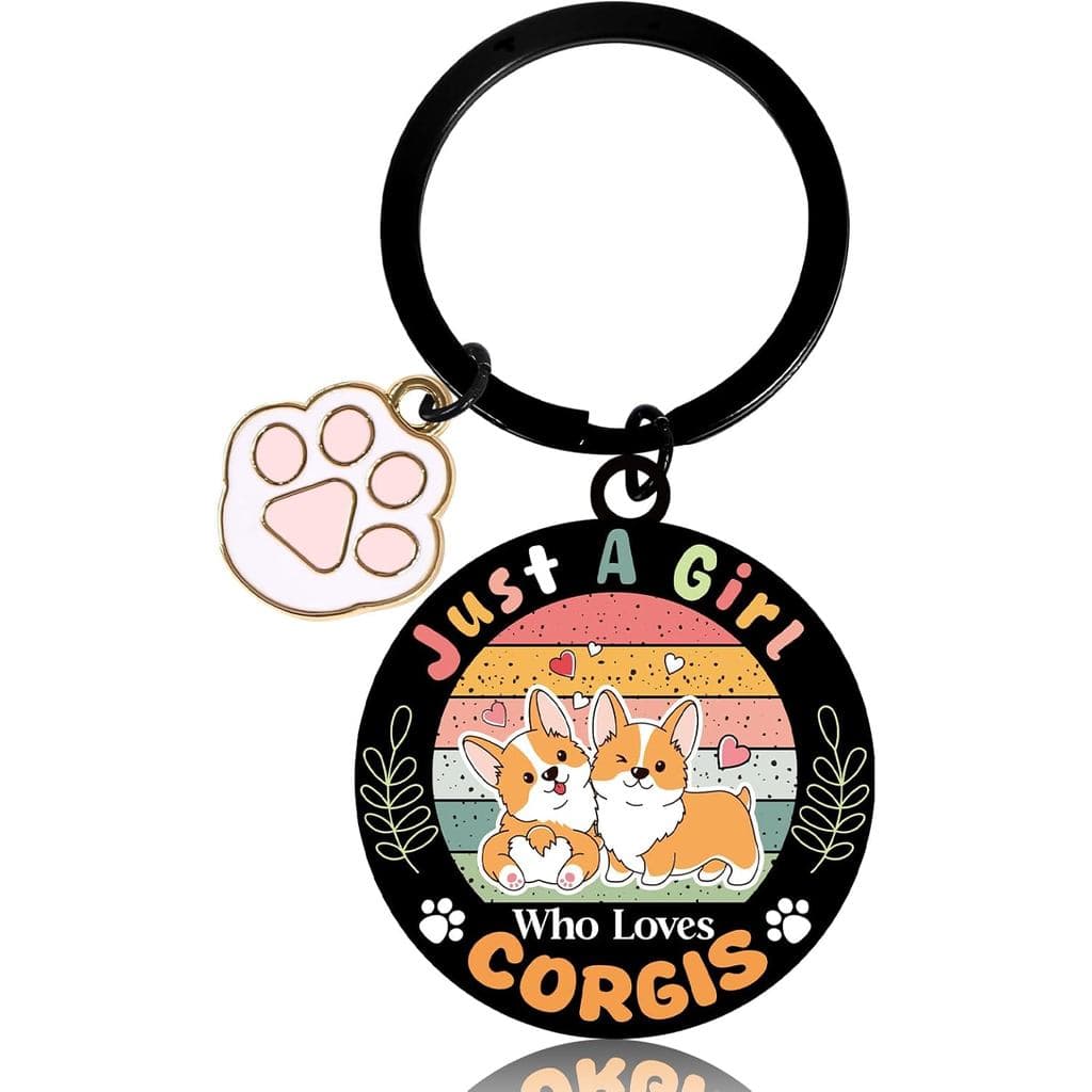 Chaveiro para Amantes de Corgi, Presentes de Aniversário e Natal para Mães de Corgi, Meninas, Irmãs, Filhas, Namoradas e