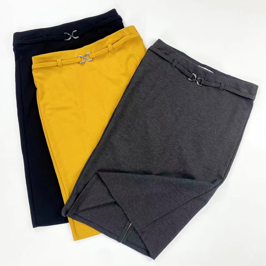 A0067 primavera verão versão coreana cintura alta magro saia feminina OL Hip saia profissional moda sobre o joelho saia