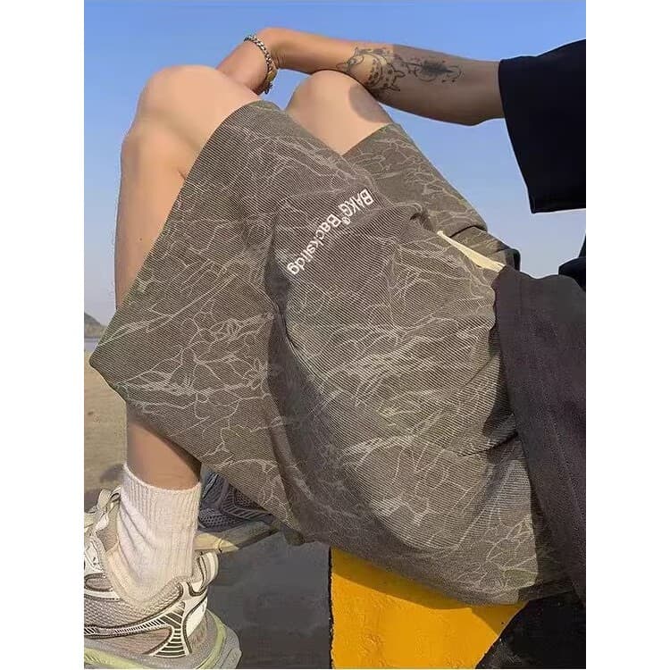 2026 novo estilo rosa estilo fino solto esportes casuais calças de cinco pontos verão meninos exterior wear estilo ameri