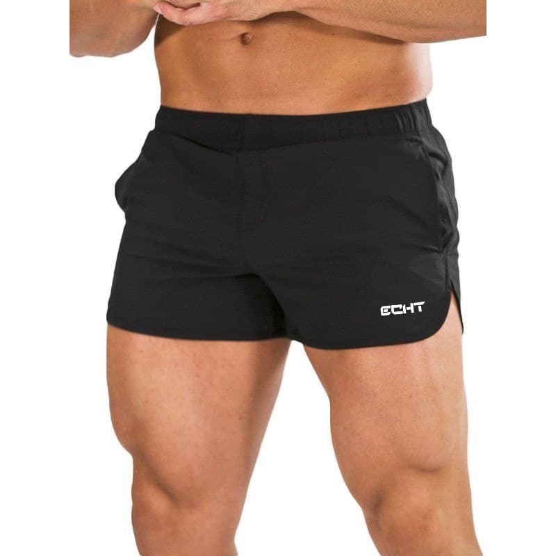 Músculo Fitness esportes Super Shorts masculino calças de três pontos maratona correndo respirável elástico gelo seda de