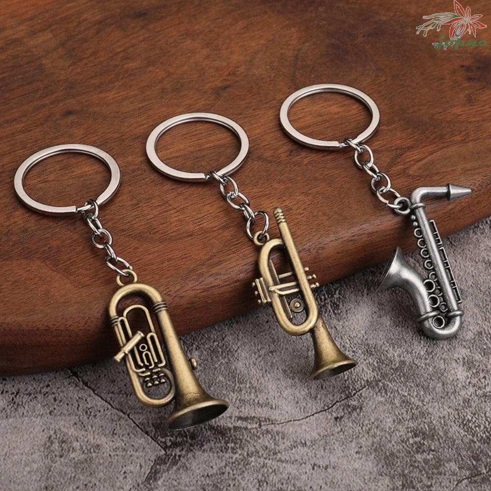 JOPNE Mini Chaveiro De Instrumentos , Porta-Chaves Brinquedos Metal , Pingente De Carro Saxofone De Liga De Zinco