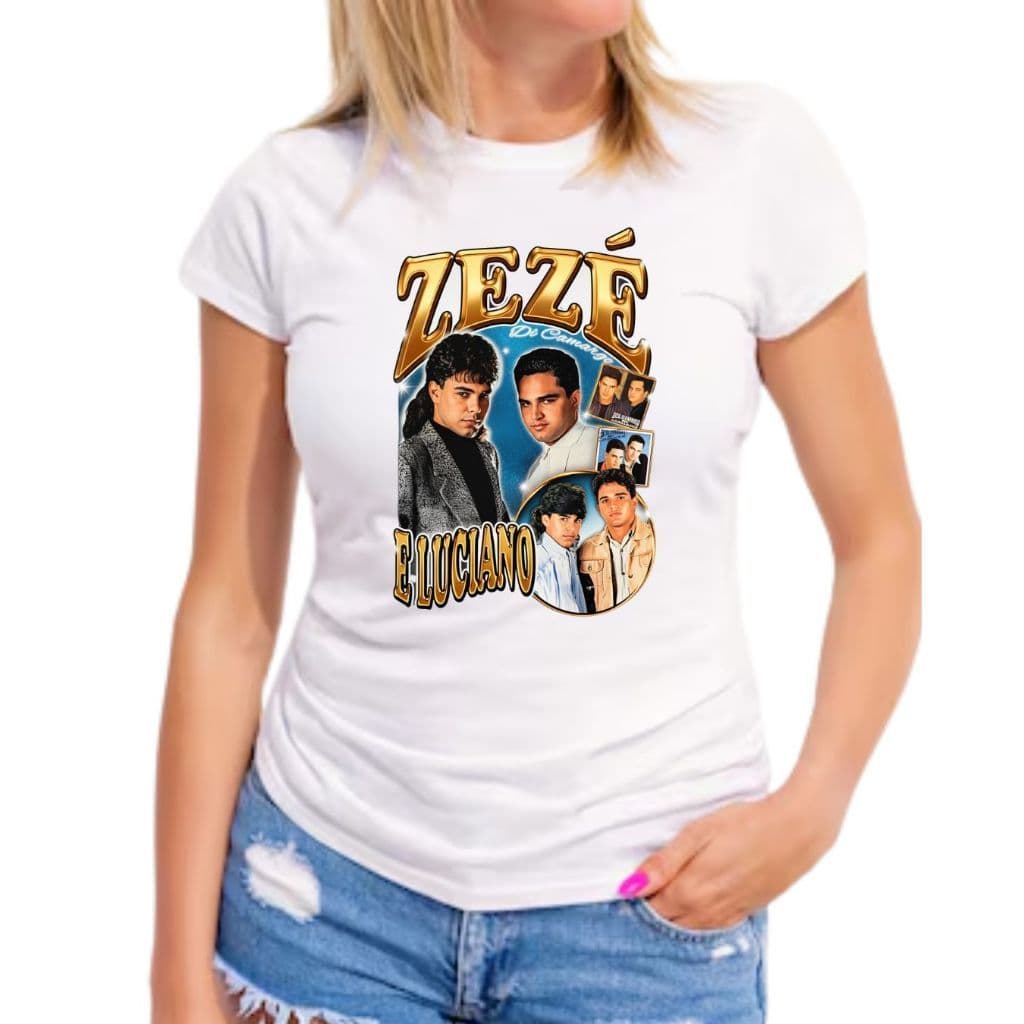 Camiseta ZEZÉ DE CAMARGO E LUCIANO camisa zezé de camargo blusa zeze tshirt cantor