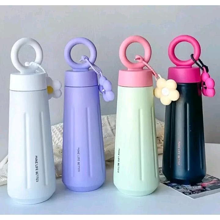 Garrafa Térmica Bottle Flower 450ml Aço Inoxidável Colors