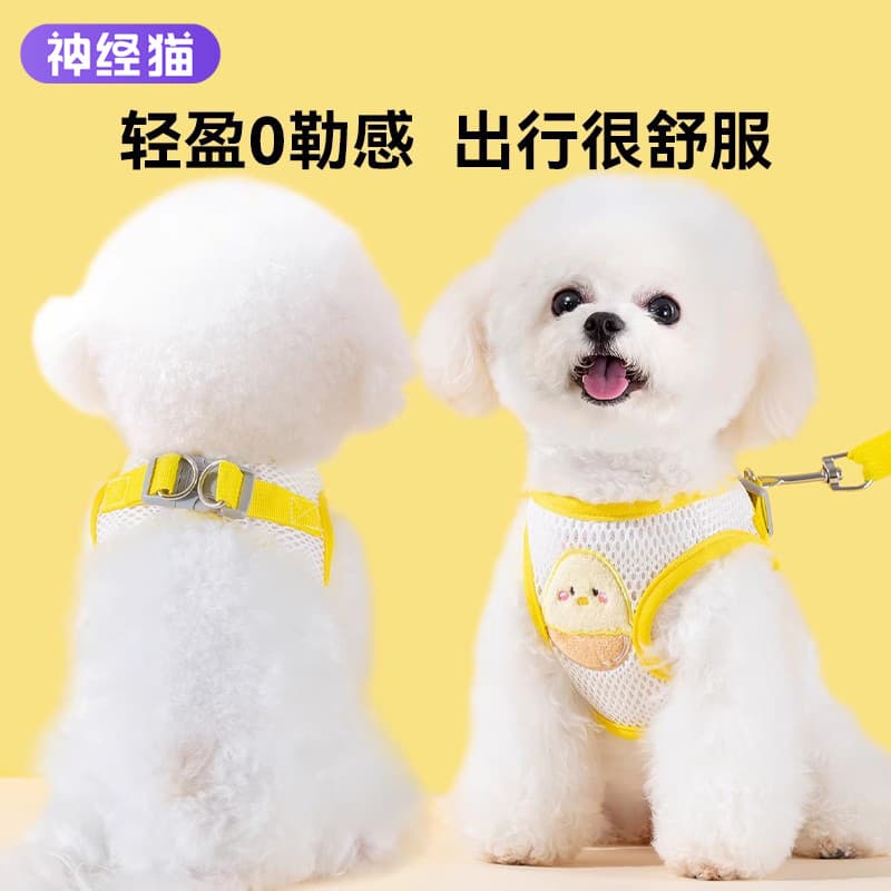 Coleira tipo colete para cachorro, coleira pequena para cachorro, pelúcia, Bichon, pomerânia, corrente para cachorro, ca