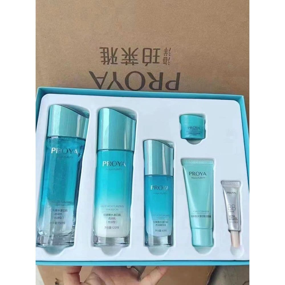 Polya Aqua Core Muscle Set Conjunto de quatro peças Caixa Loção hidratante Hidratante Profundo Hidratante Conjunto de tr